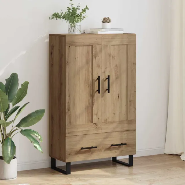 vidaXL Highboard Artisan Eiken 69,5 x 31 x 115 cm Bewerkt hout Bruin