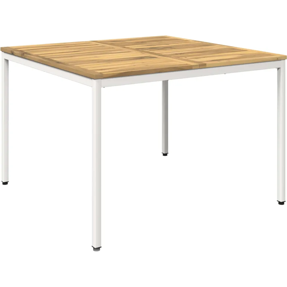 vidaXL Tuindiner tafel NAARDEN Witgewassen 110 x 108,5 x 75 cm, foto 3