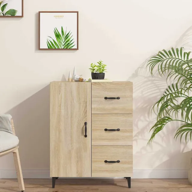 vidaXL Dressoir 69,5x34x90 cm bewerkt hout sonoma eikenkleurig, foto 2