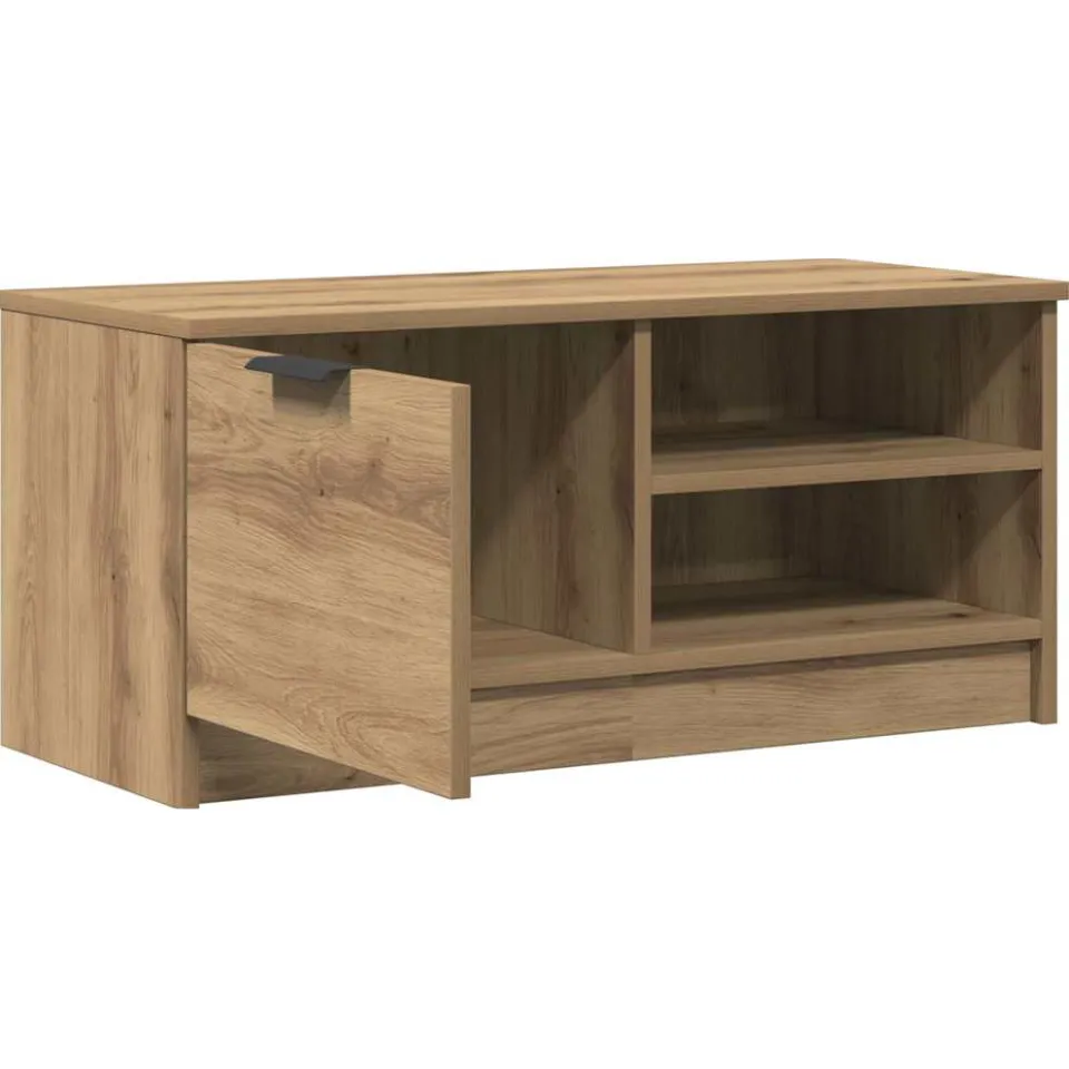 vidaXL Tv-meubel 80x35x36,5 cm bewerkt hout artisanaal eikenkleur, foto 4