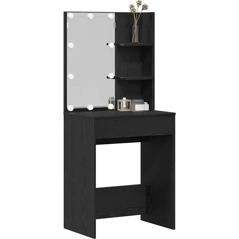 vidaXL Plafondtafel Zwart Eiken 60 x 40 x 140 cm Bewerkt hout