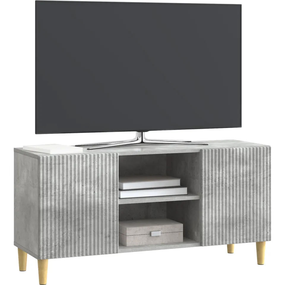 vidaXL TV-kast 102 x 34,5 x 50 cm Betongrijs Bewerkt hout