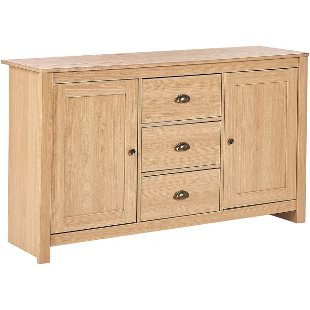 Beliani LANSIN - Sideboard - Lichte houtkleur - Vezelplaat Bruin