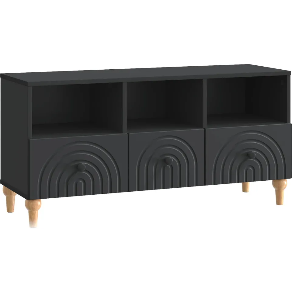 vidaXL TV-kast 102 x 34,5 x 50 cm Zwart Geconstrueerd hout, foto 3