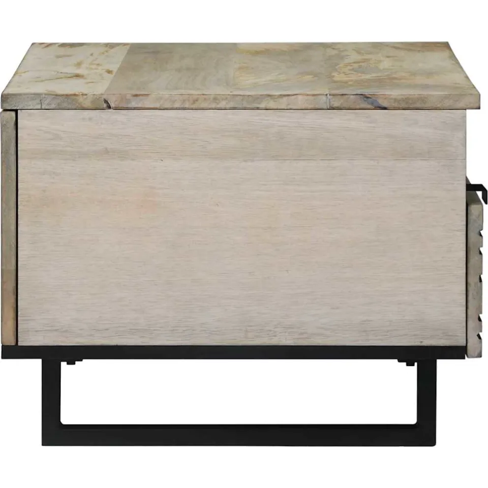 vidaXL Salontafel Wit 80 x 54 x 40 cm Bewerkt hout, foto 4