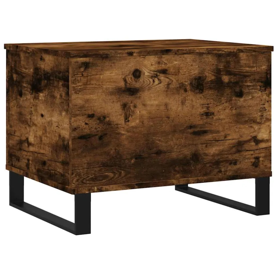 vidaXL Salontafel 60x44,5x45 cm bewerkt hout gerookt eikenkleurig