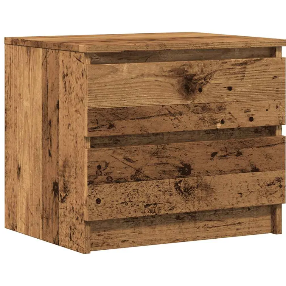 vidaXL Nachtkastjes 2 st 50x40x43.5 cm bewerkt hout oud houtkleurig bruin, foto 4