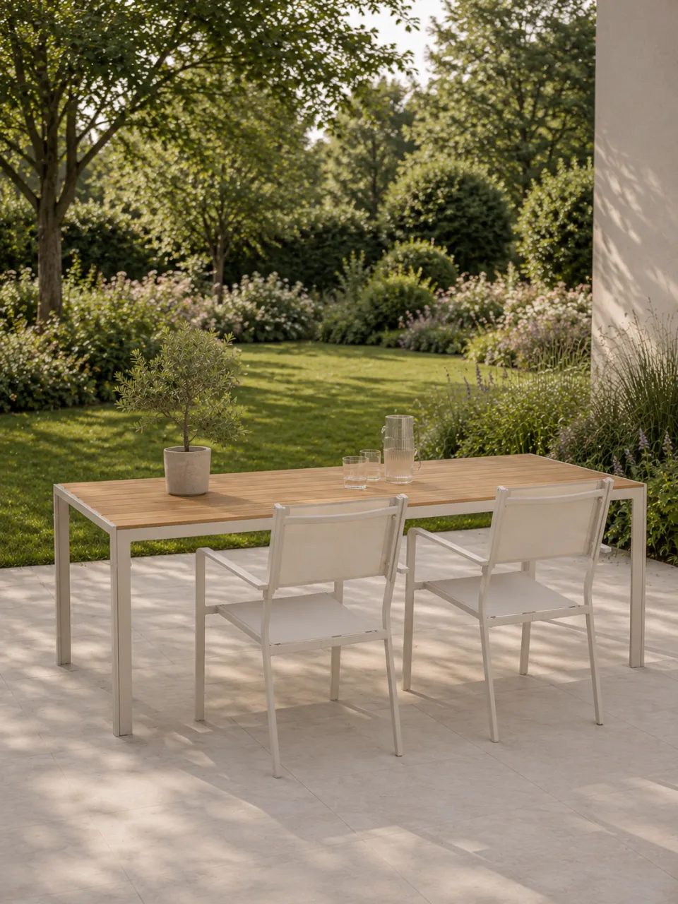 Nest outdoor Aaron tuintafel polywood beige - 205 x 90 cm, foto 3