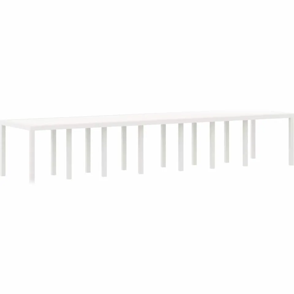 vidaXL Tuinstafel Wit 400 x 100 x 73 cm poly rattan