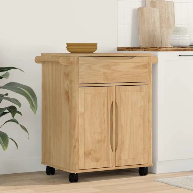 vidaXL Keuken Trolley FLORO Wasbruin 72,5 x 45 x 80 cm bruin