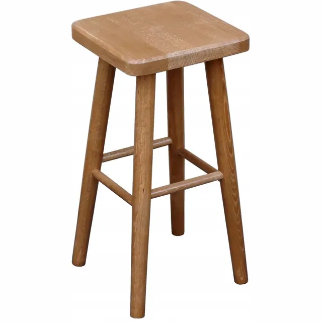 Metdrew Houten barkruk 60cm - massief beukenhout, olfkleurig Olfen