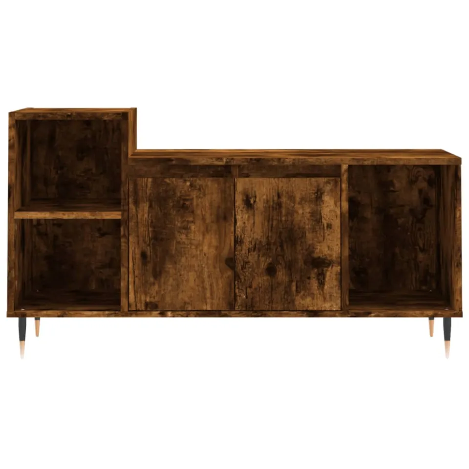 vidaXL Tv-meubel 100x35x55 cm bewerkt hout gerookt eikenkleurig