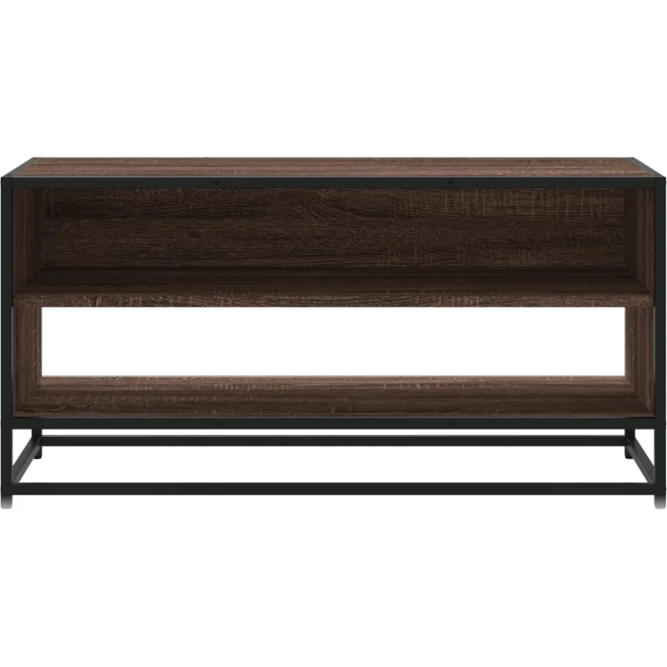 vidaXL Tv-meubel 91x40x46 cm bewerkt hout metaal bruin eikenkleur, foto 4