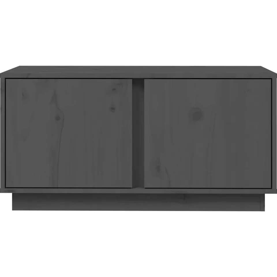 vidaXL Tv-meubel 80x35x40,5 cm massief grenenhout grijs, foto 4