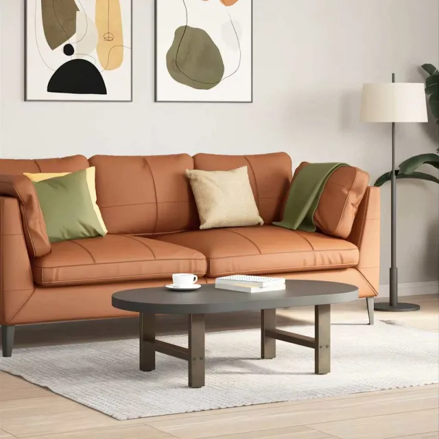 vidaXL Salontafelpoten naturel staal 2 st 50x(30-31) cm staal Grijs