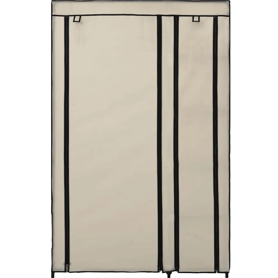 vidaXL Kledingkast opvouwbaar 110x45x175 cm stof crème, foto 4