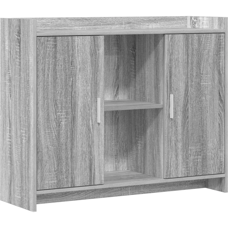 vidaXL Dressoir Grey Sonoma 98,5 x 33 x 80 cm Bewerkt hout, foto 3
