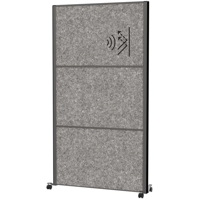 MAULconnecto scheidingswand 100 x 182 cm - akoestisch - met wielen - anthraciet - 1 stuk - MAUL anthraciet|donkergrijs