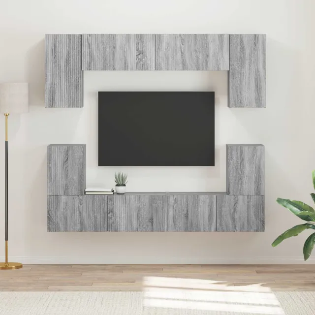 vidaXL Tv-meubelset 5 st Grijs Sonoma Bewerkt hout