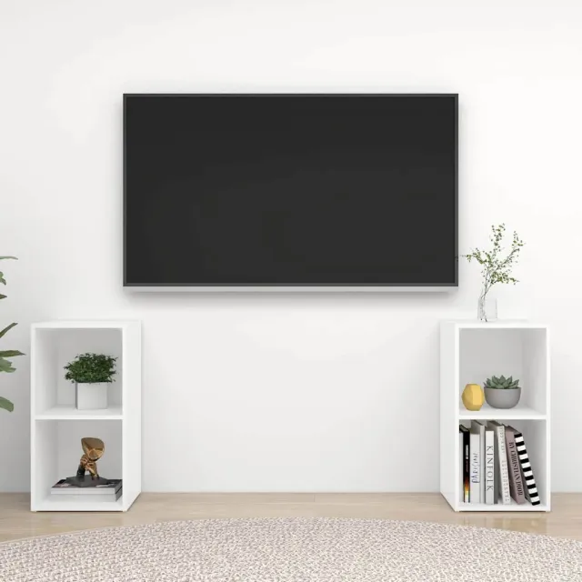 vidaXL Tv-meubelen 2 st 72x35x36,5 cm bewerkt hout wit, foto 2