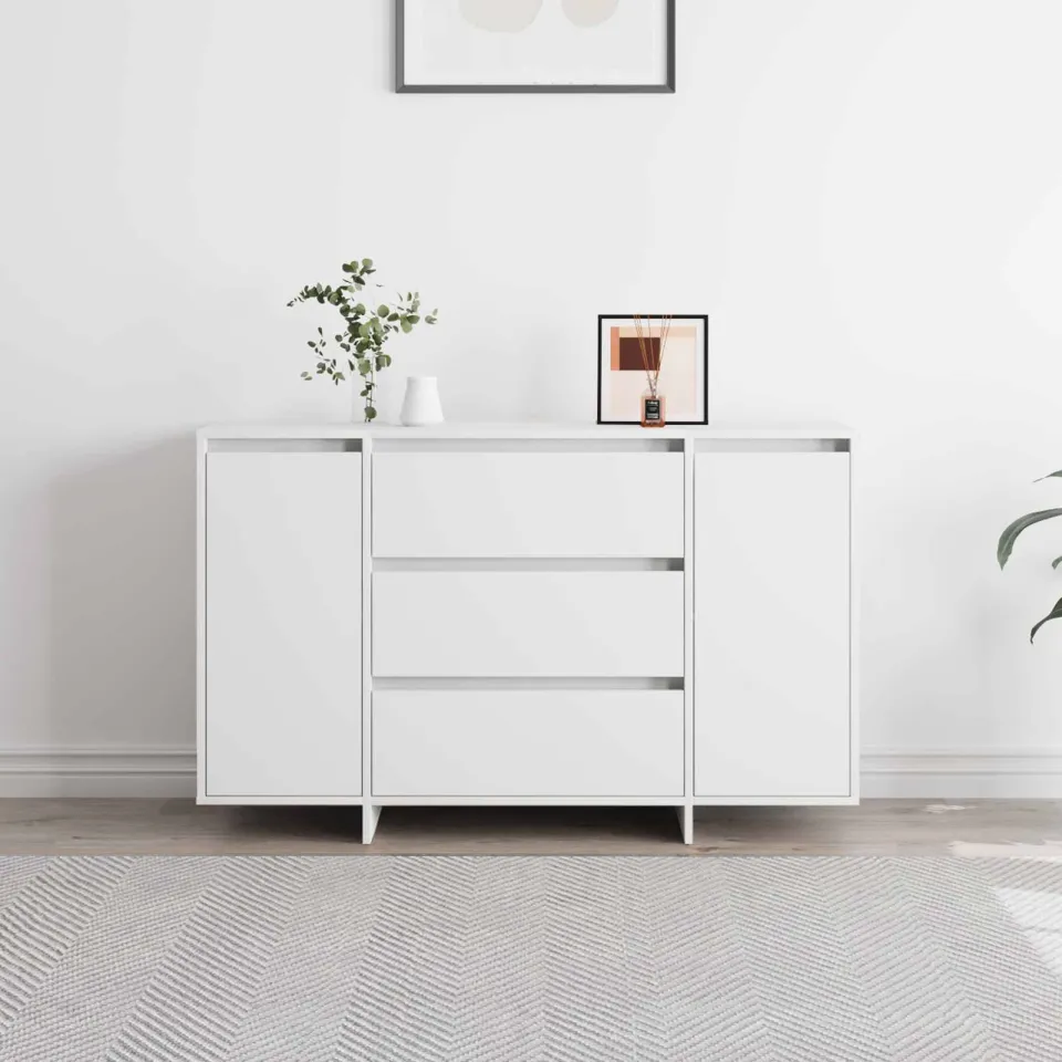 vidaXL Dressoir Wit 120 x 41 x 75 cm Bewerkt hout, foto 4