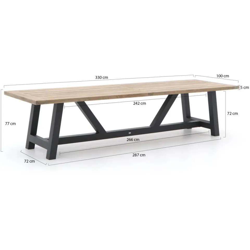 Intenso Furniture Intenso Asti/Bresimo 330cm dining tuinset 9-delig, foto 3