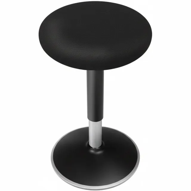 Klarven Kruk Zwart - Krukken - Verstelbare Bureaustoel - Stool - Draaistoel 360 Graden - Ergonomisch In Hoogte Verstelbaar - Draagvermogen 110 kg