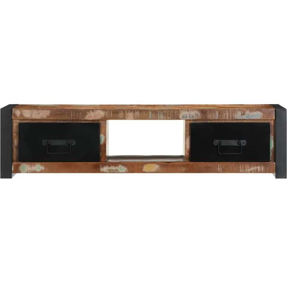 vidaXL Tv-meubel 100x30x25 cm massief gerecycled hout bruin, foto 3