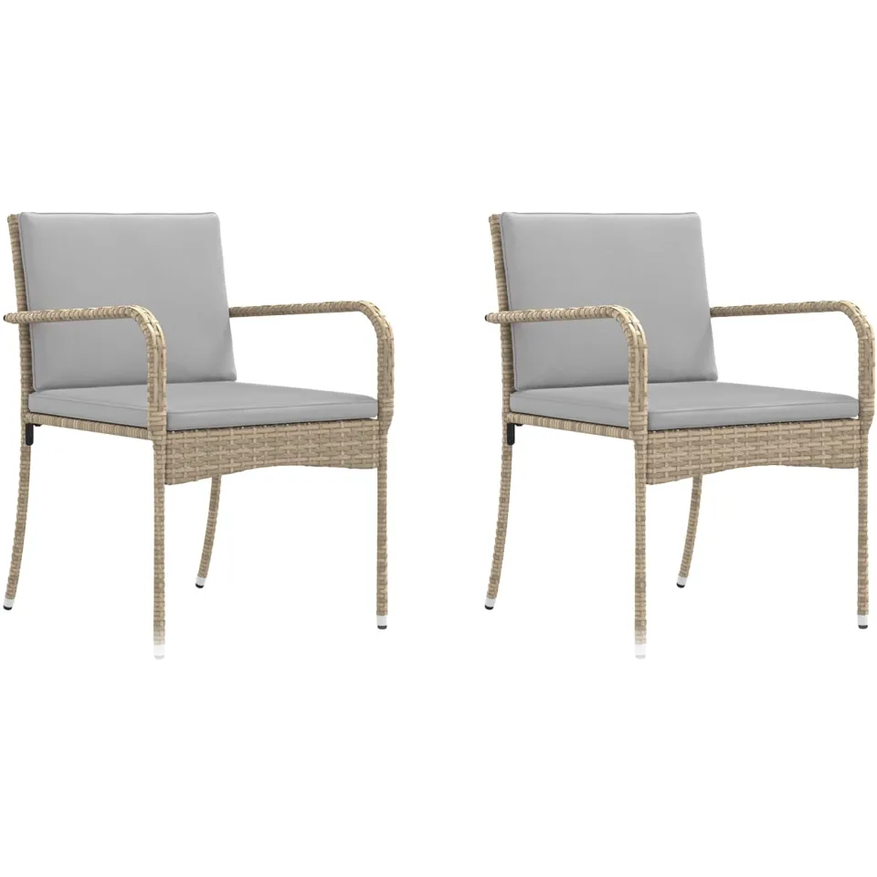 vidaXL Tuinset Beige poly rattan, foto 4