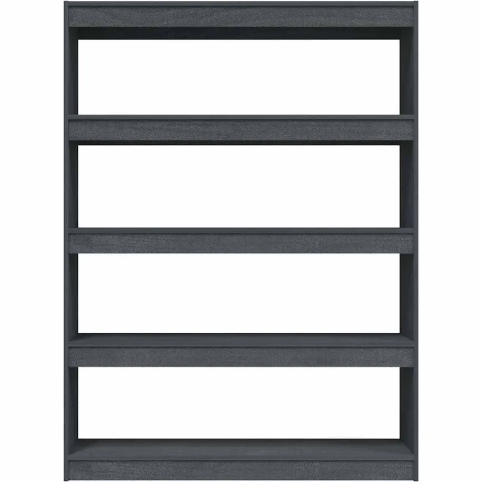 vidaXL Boekenkast/kamerscherm 100x30x135,5 cm massief grenenhout grijs, foto 4