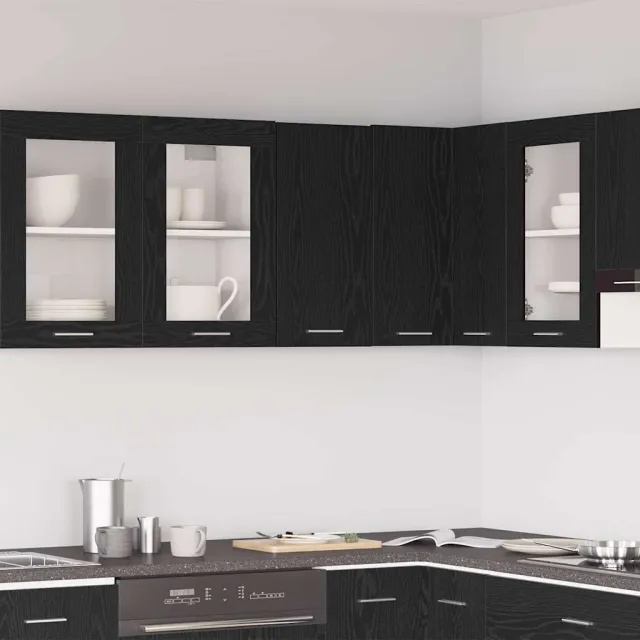 vidaXL Hangkast Zwarte Eik 30x31x60 cm Engineered Hout