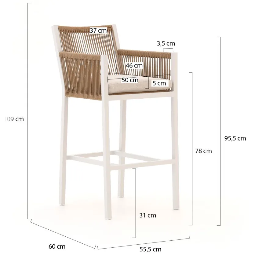 Manifesto Furniture Manifesto Rivola barstoel wit, foto 2