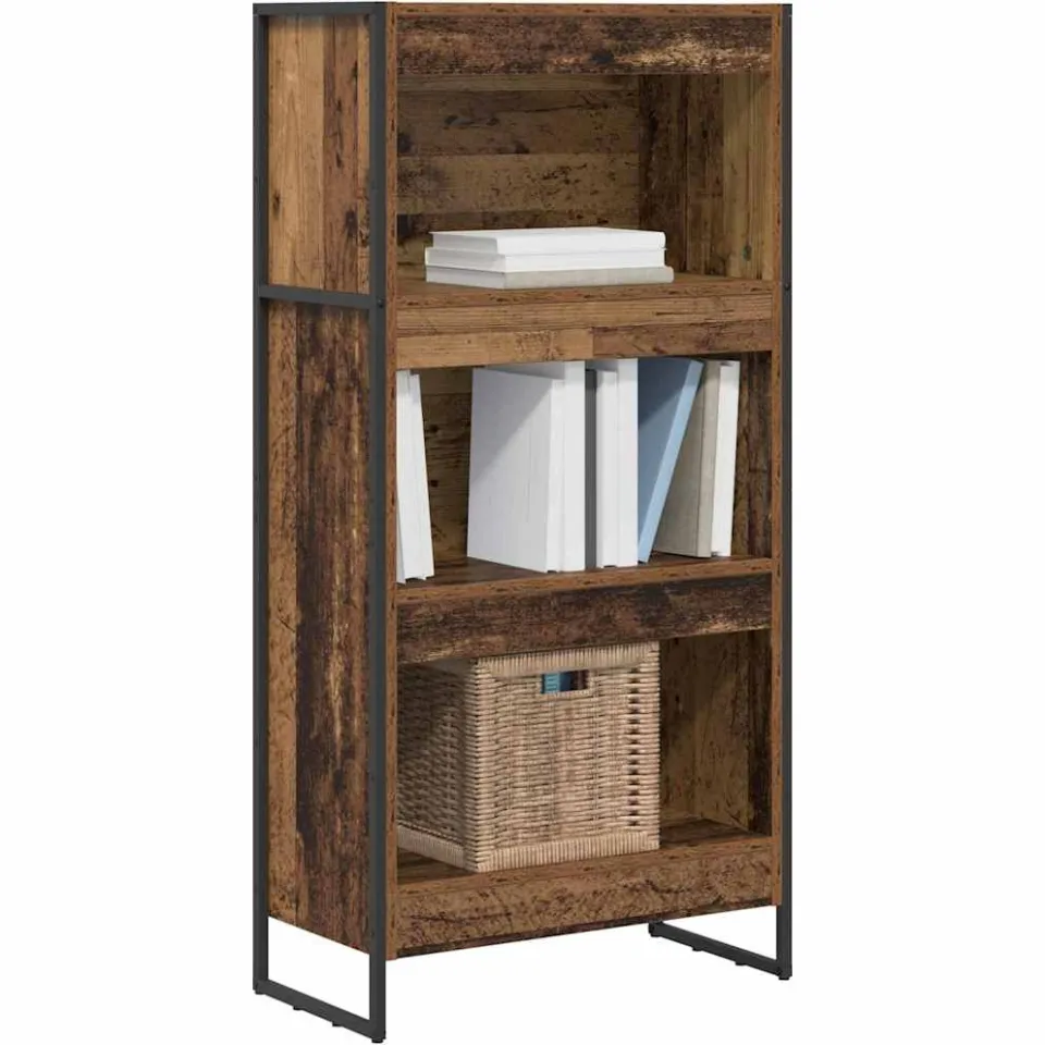 vidaXL Boekenkast 60 x 30 x 121 cm Bewerkt hout Oud Hout bruin, foto 2