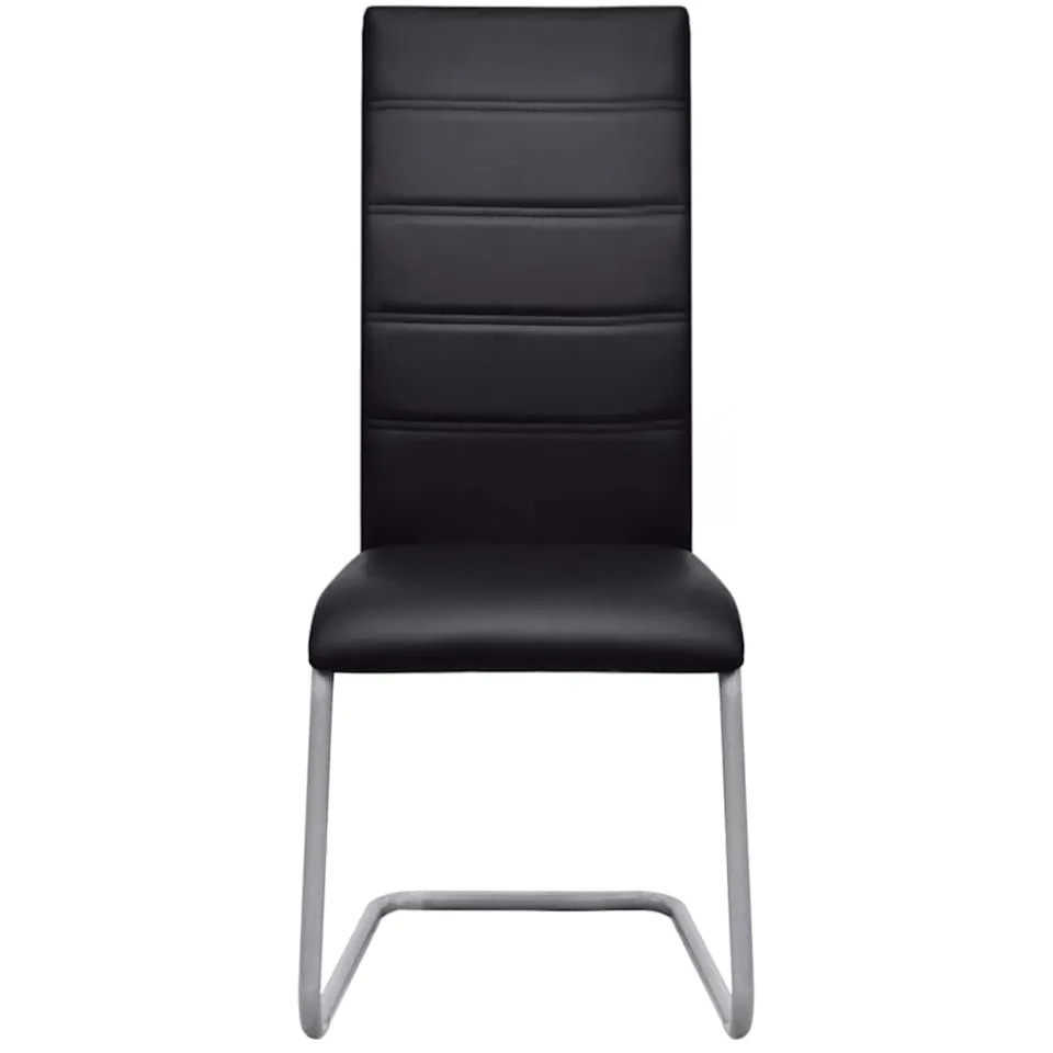 vidaXL Eetkamerstoelen 2 st kunstleer zwart, foto 3