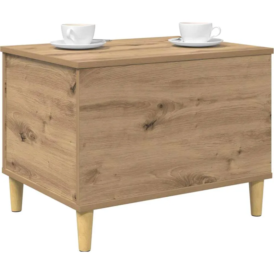 vidaXL Nachtkastje Artisan Eiken 60 x 44,5 x 45 cm Bewerkt hout Bruin