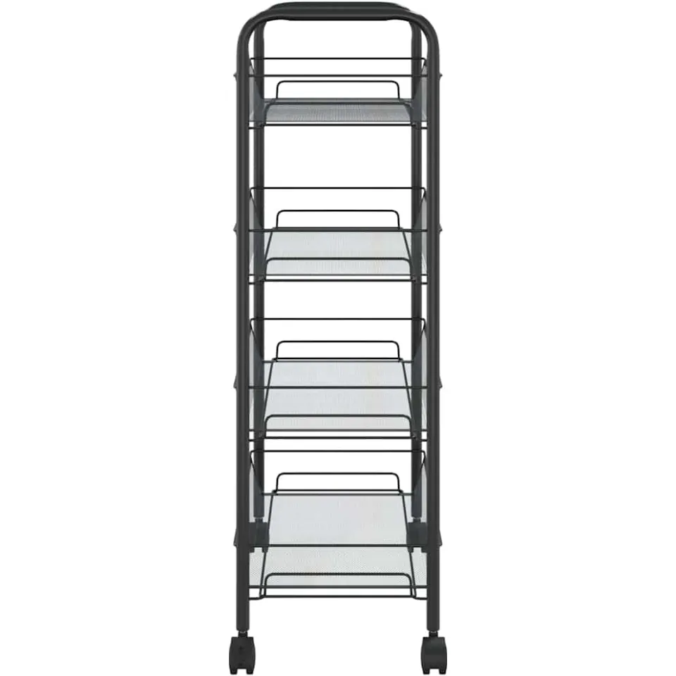 vidaXL Keukentrolley 4-laags 46x26x85 cm ijzer zwart, foto 4