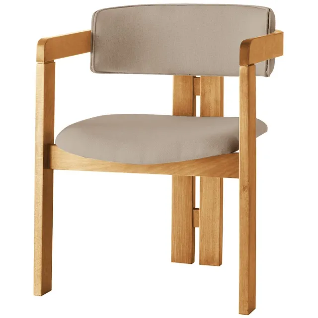 Skye Decor , Stoel, CO - 042, Hout, Eiken & Taupe, 58 x 49 x 76 cm