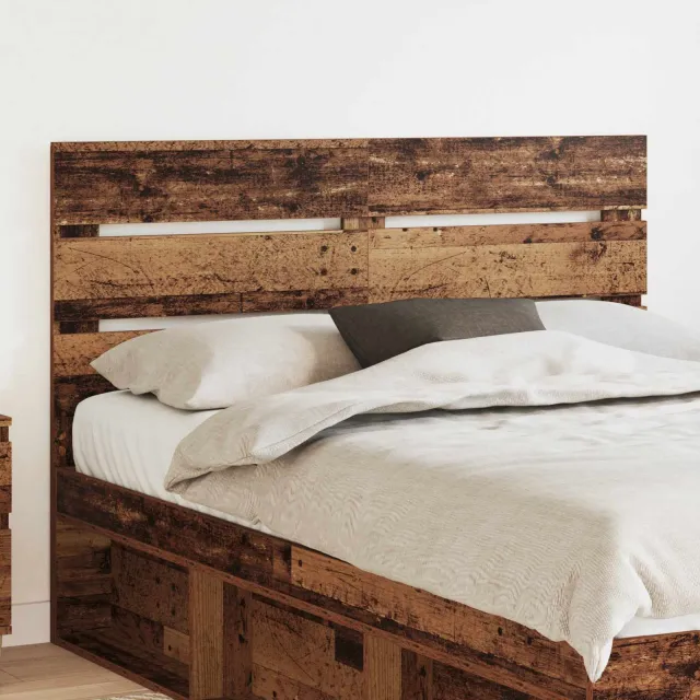 vidaXL Hoofdbord Oudhout Bewerkt hout Bruin