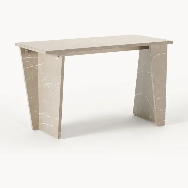 Westwing Collection Bureau Liam met travertijn look Beige
