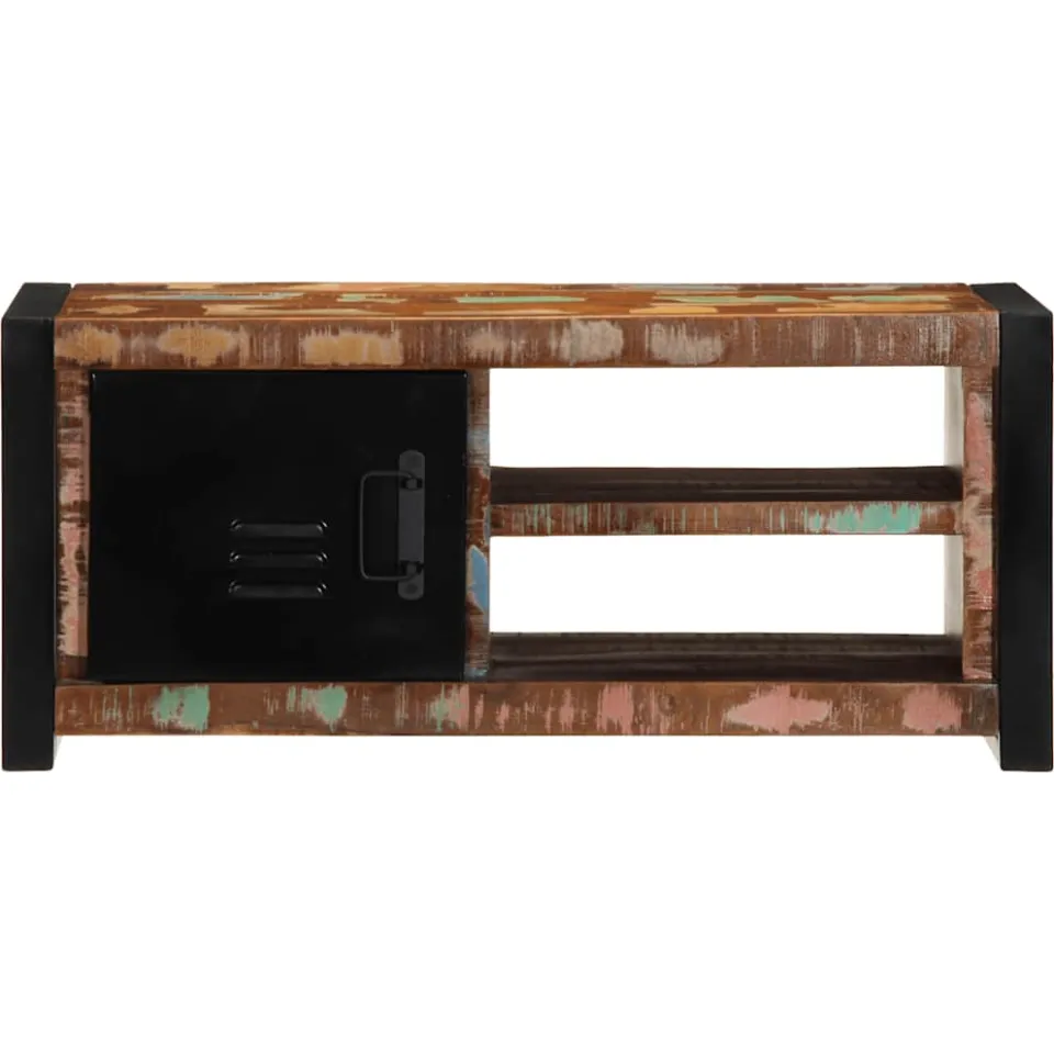 vidaXL Tv-meubel 80x30x35 cm massief gerecycled hout bruin, foto 2