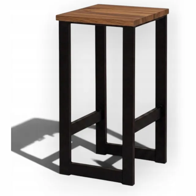 Taborecik Zwarte Metalen Hoker H64 - Industrieel & Loft Design