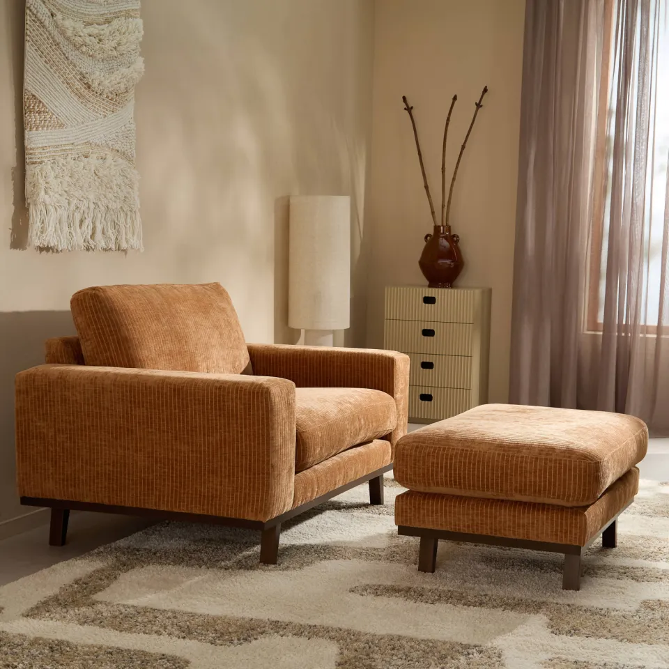 NOUS Living loveseat Torino cognac, foto 4