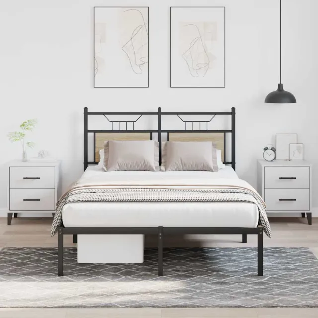 vidaXL Bedframe zonder matras hout sonoma eikenkleurig 120x190 cm