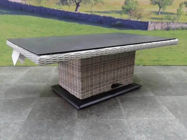 AVH-Collectie Miami lounge-diningtafel 130x75xH47-71 cm in hoogte verstelbaar antraciet