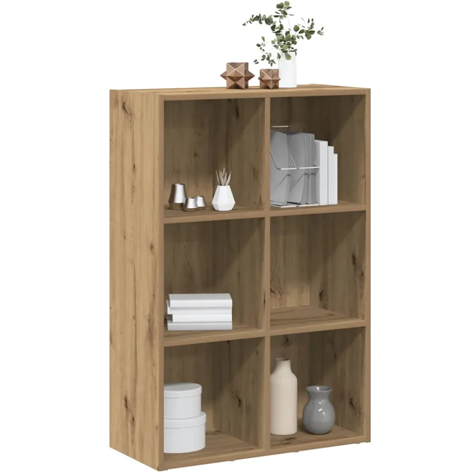 vidaXL Boekenkast/dressoir 66x30x98 cm bewerkt hout artisanaal eiken, foto 4