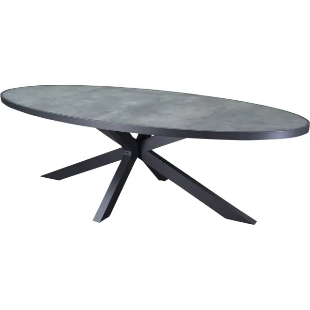 AVH-Collectie Ohio dining tuintafel ovaal 241x116xH74cm aluminium antraciet