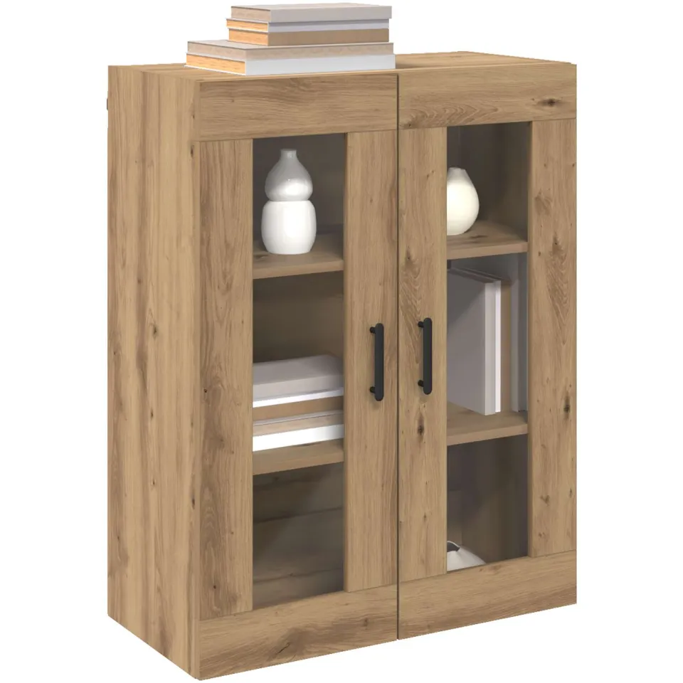 vidaXL Dressoir Artisan Eiken 69,5 x 34 x 90 cm Bewerkt hout