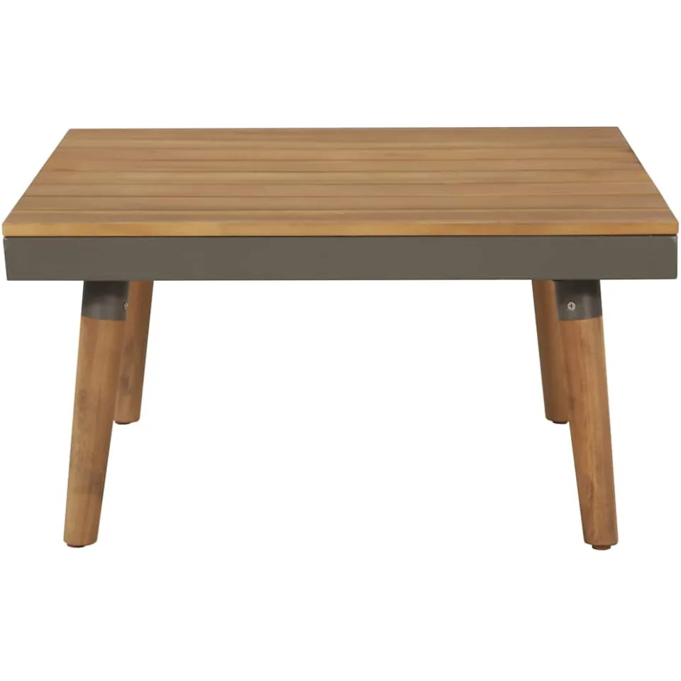 vidaXL 4-delige Loungeset met kussens massief acaciahout bruin, foto 3