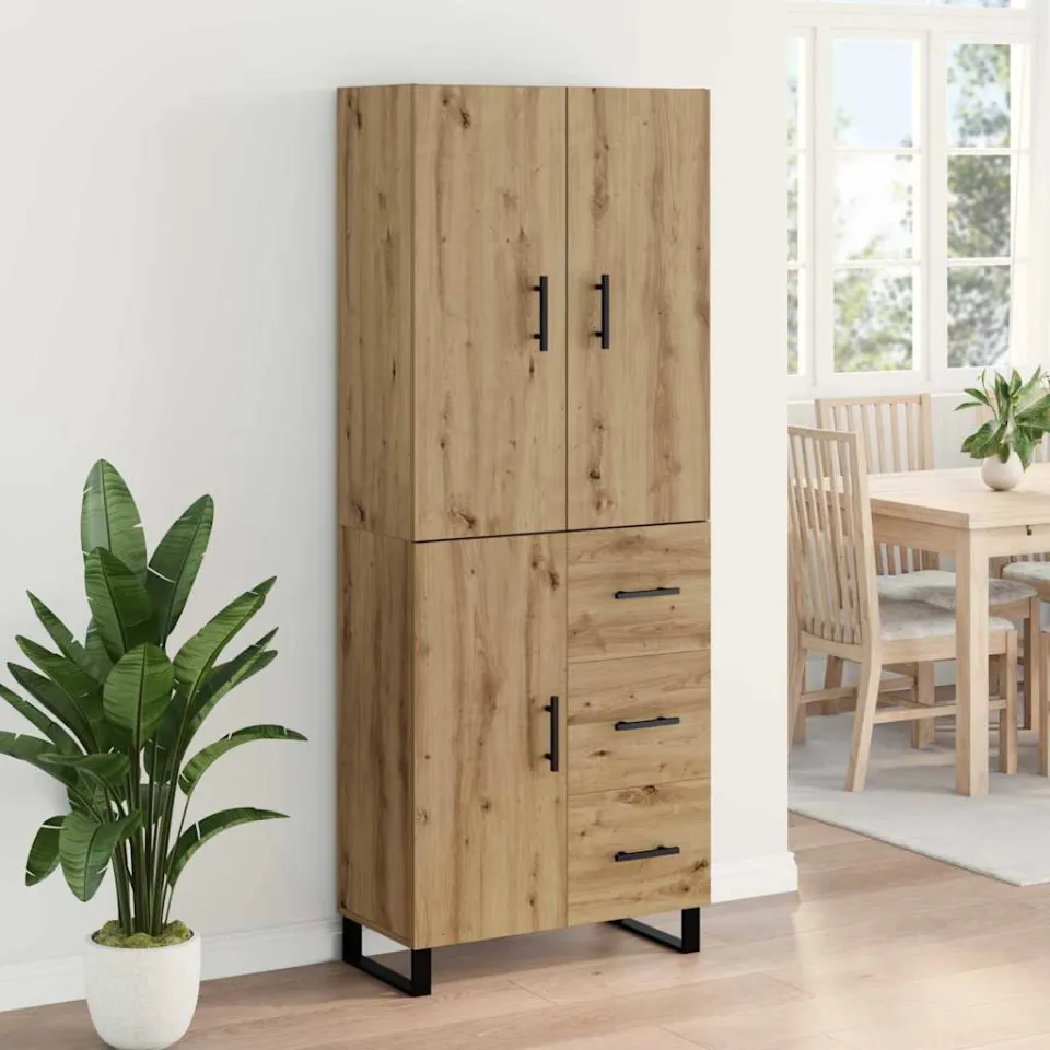 vidaXL Hoge kast 2 st Artisan Eiken 69,5 x 34 x 180 cm, foto 4