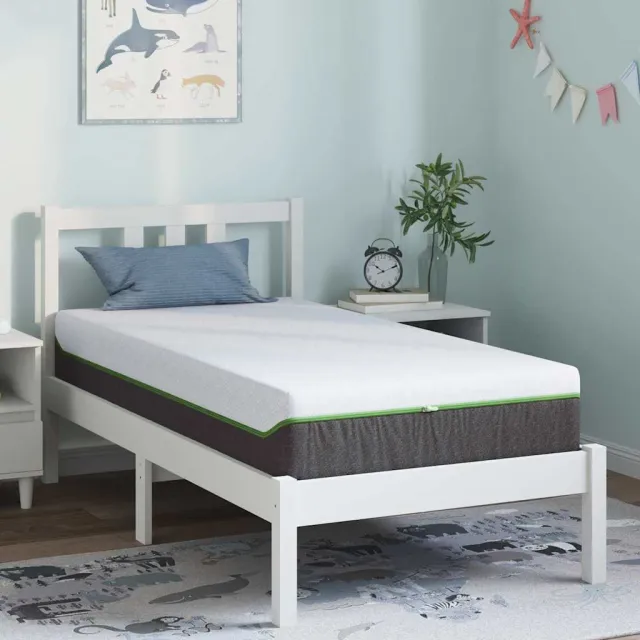 vidaXL Matras Wit en Grijs 80 x 160 cm Jacquard stof